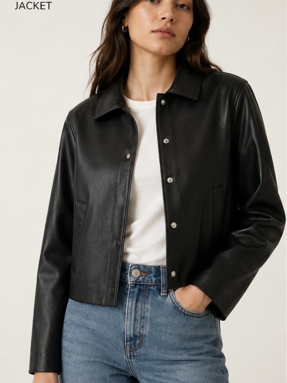 H&M Vegan Leather Jacket – New With Tags size small.